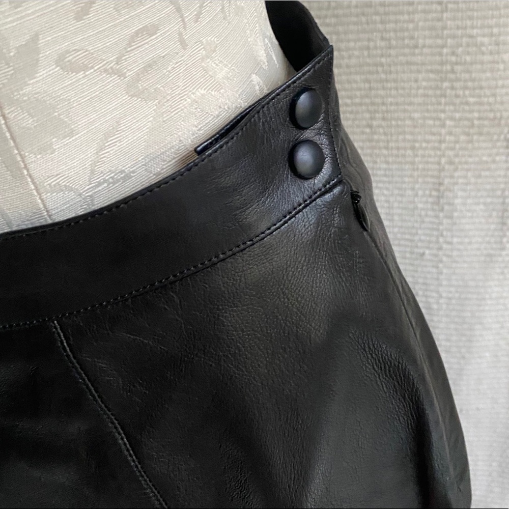Thierry Mugler 8 Vintage 90s Leather Pencil Skirt - Picture 10 of 16